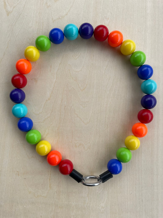 Rainbow Beaded Collar
