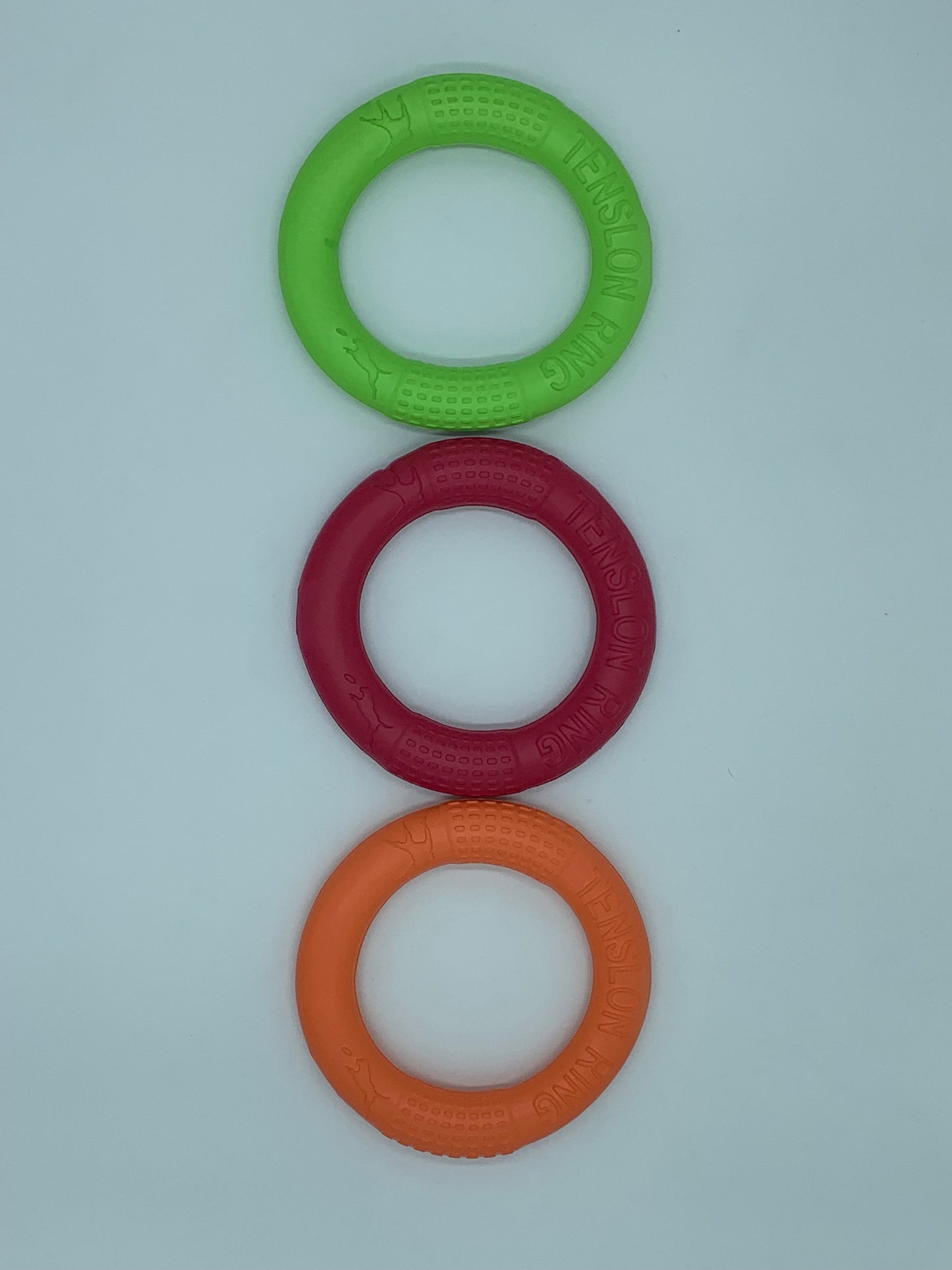 Double Tug Toy with a Flexible Center Ring